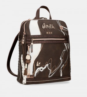 Női Anekke Nature Shodo 2 Compartment Backpack Brown Hátizsákok | LWVRPY-935