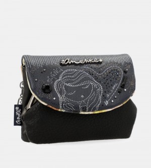 Női Anekke Studio Navy Blue Coin Purse With Flap Pénztárca | TCEGJQ-270