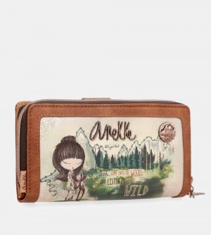 Női Anekke The Forest Large Printed Wallet Pénztárca | FCQUXO-367