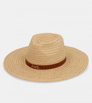 Női Anekke Toasted Raffia Hat Kalap | OVXLKM-860