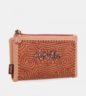 Női Anekke Tribe Medium Brown Rfid Wallet Pénztárca | HRSVYW-197