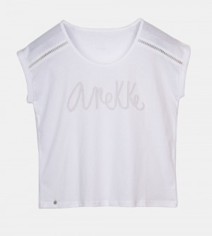 Női Anekke White T-shirt Póló | EZTJMO-257