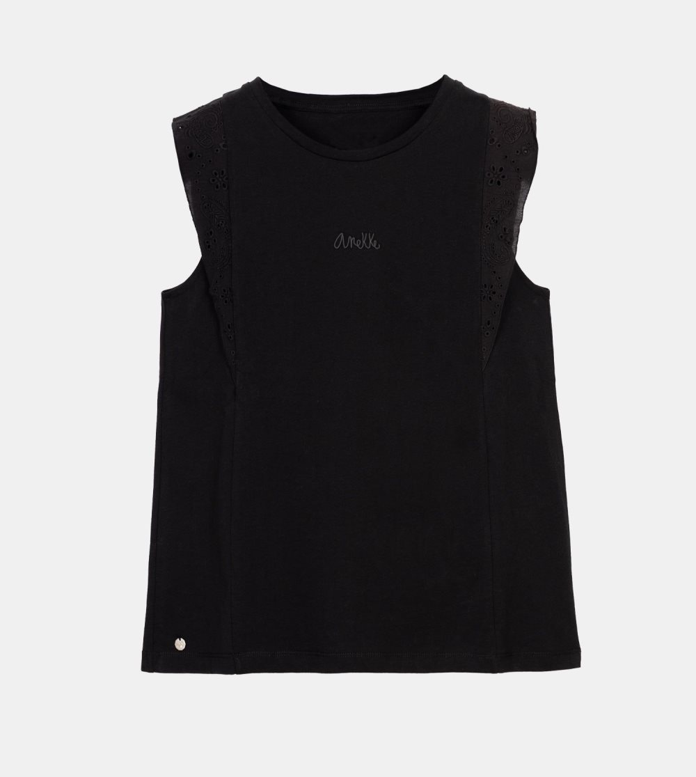 Női Anekke Black Tank Top Póló | KIZBSY-256