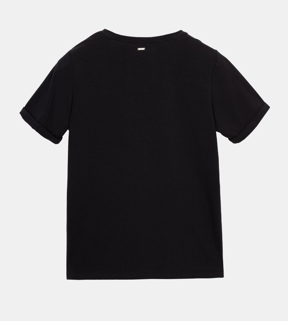 Női Anekke Black T-shirt Póló | EIRQMZ-135