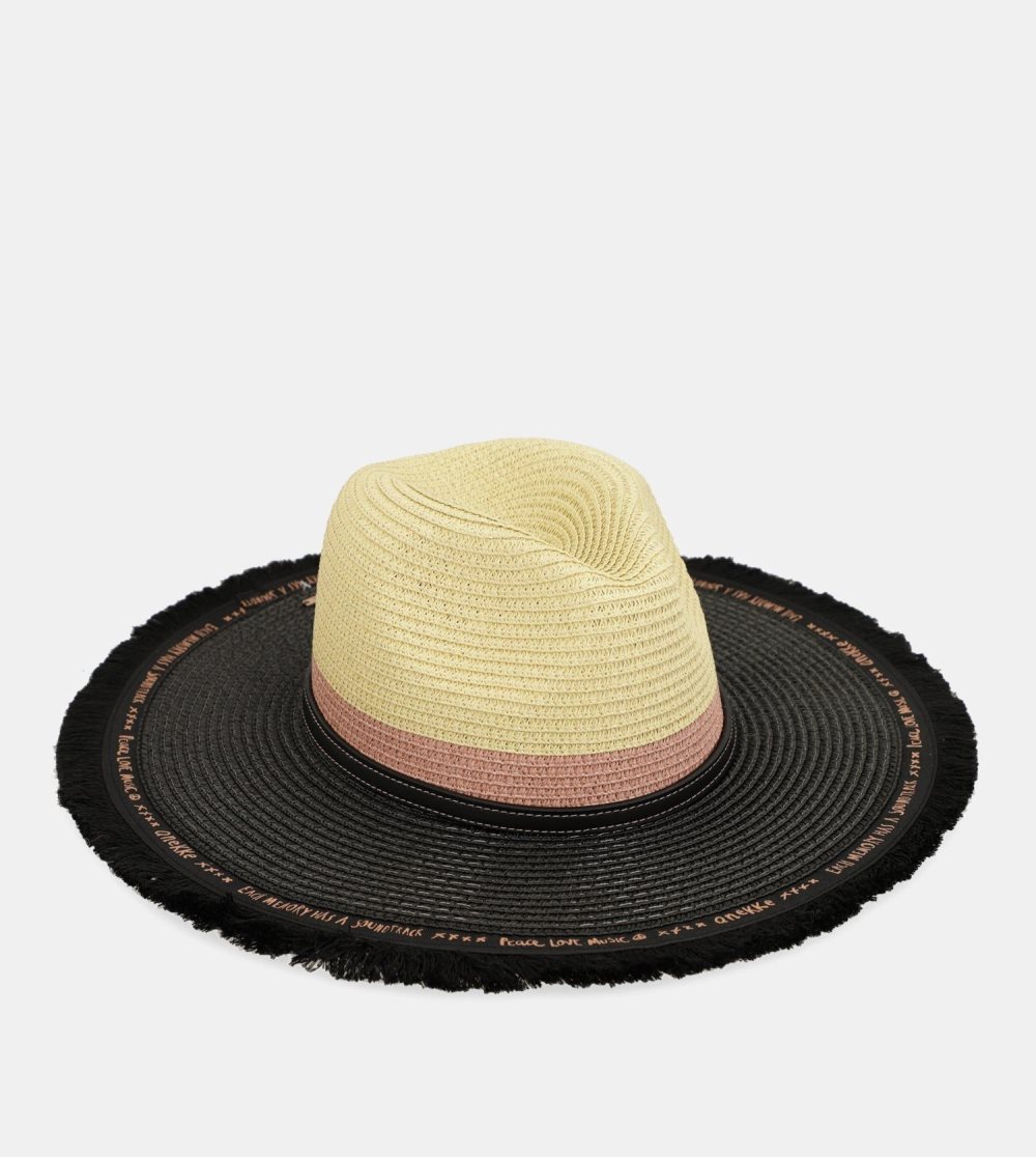 Női Anekke Contrast Raffia Hat Kalap | DJXSGE-965