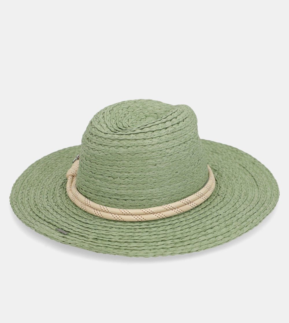 Női Anekke Green Raffia Hat Kalap | VHFRSG-409