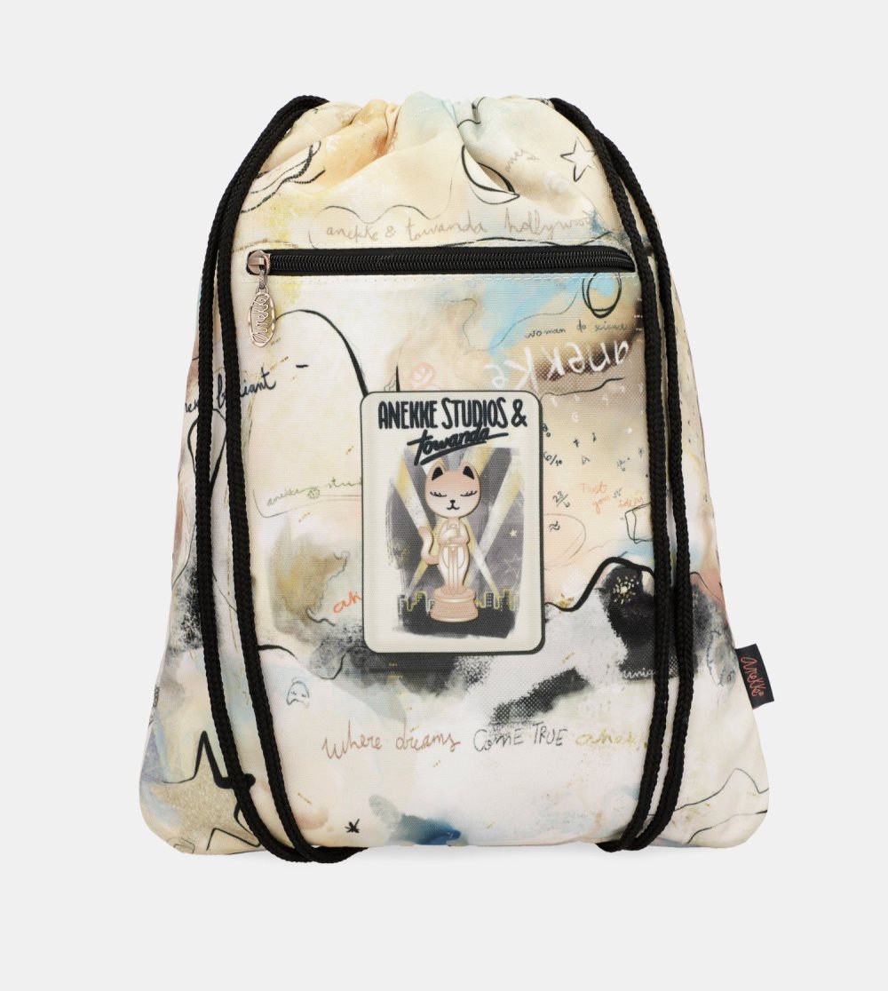 Női Anekke Hollywood Fabric Drawstring Backpack Hátizsákok | LQYPWC-486