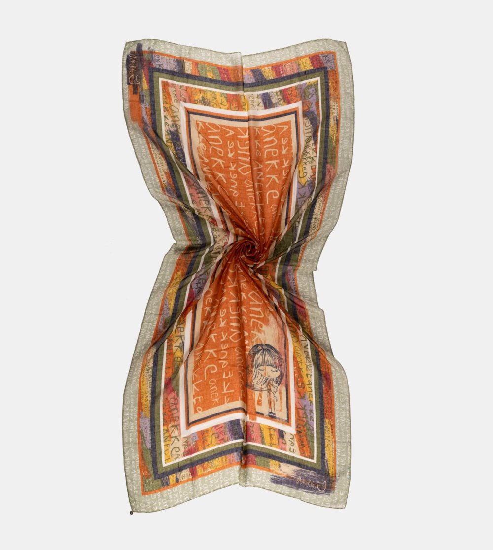 Női Anekke Magic Souls Ochre Print Scarf Sál | TUODFV-846