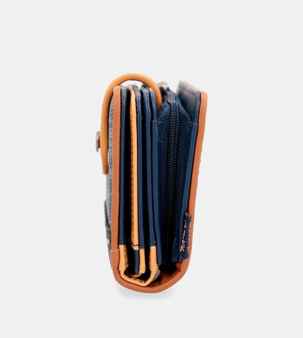 Női Anekke Nature Pachamama Medium Rfid Wallet Navy Blue Pénztárca | UCYQOJ-547