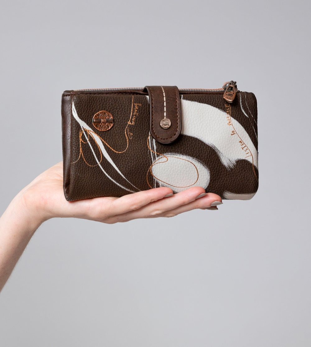 Női Anekke Nature Shodo Brown Rfid Flexi Wallet Brown Pénztárca | SBVWER-026