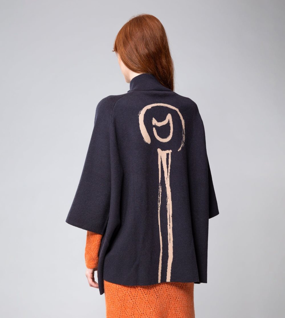 Női Anekke Navy Blue Shodo Jacket Kabát | IURYAS-307