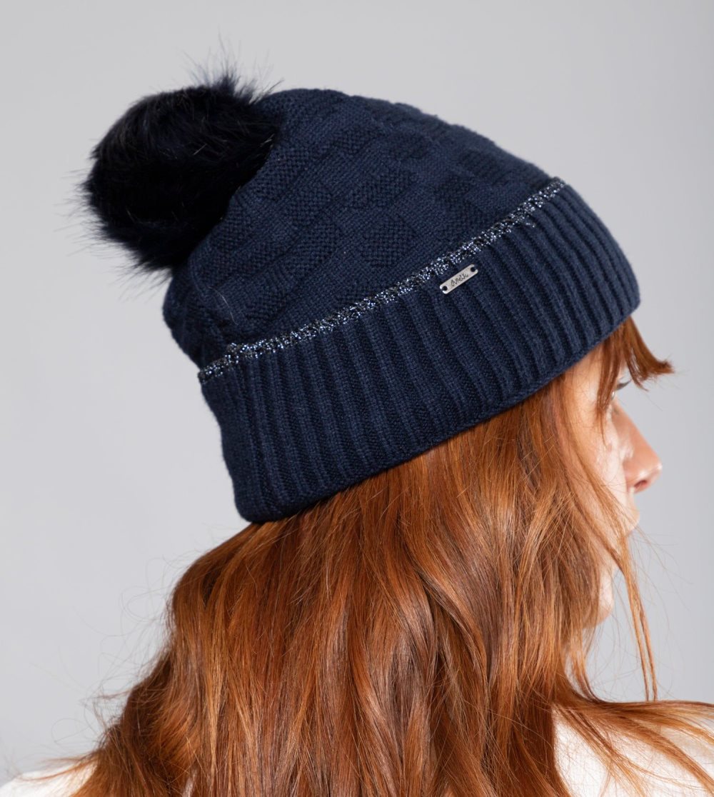 Női Anekke Navy Blue Shodo Wool Hat Kalap | HEFXZN-279