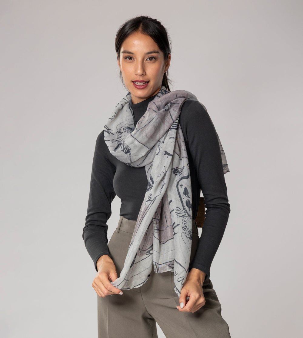 Női Anekke Palette Grey Scarf Sál | IXHOYL-913