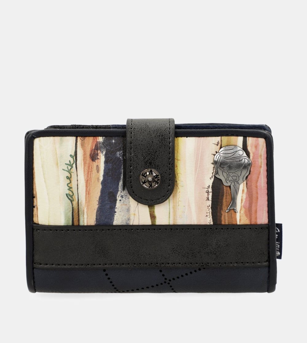 Női Anekke Studio Navy Blue Small Rfid Wallet Pénztárca | UIGPSR-463