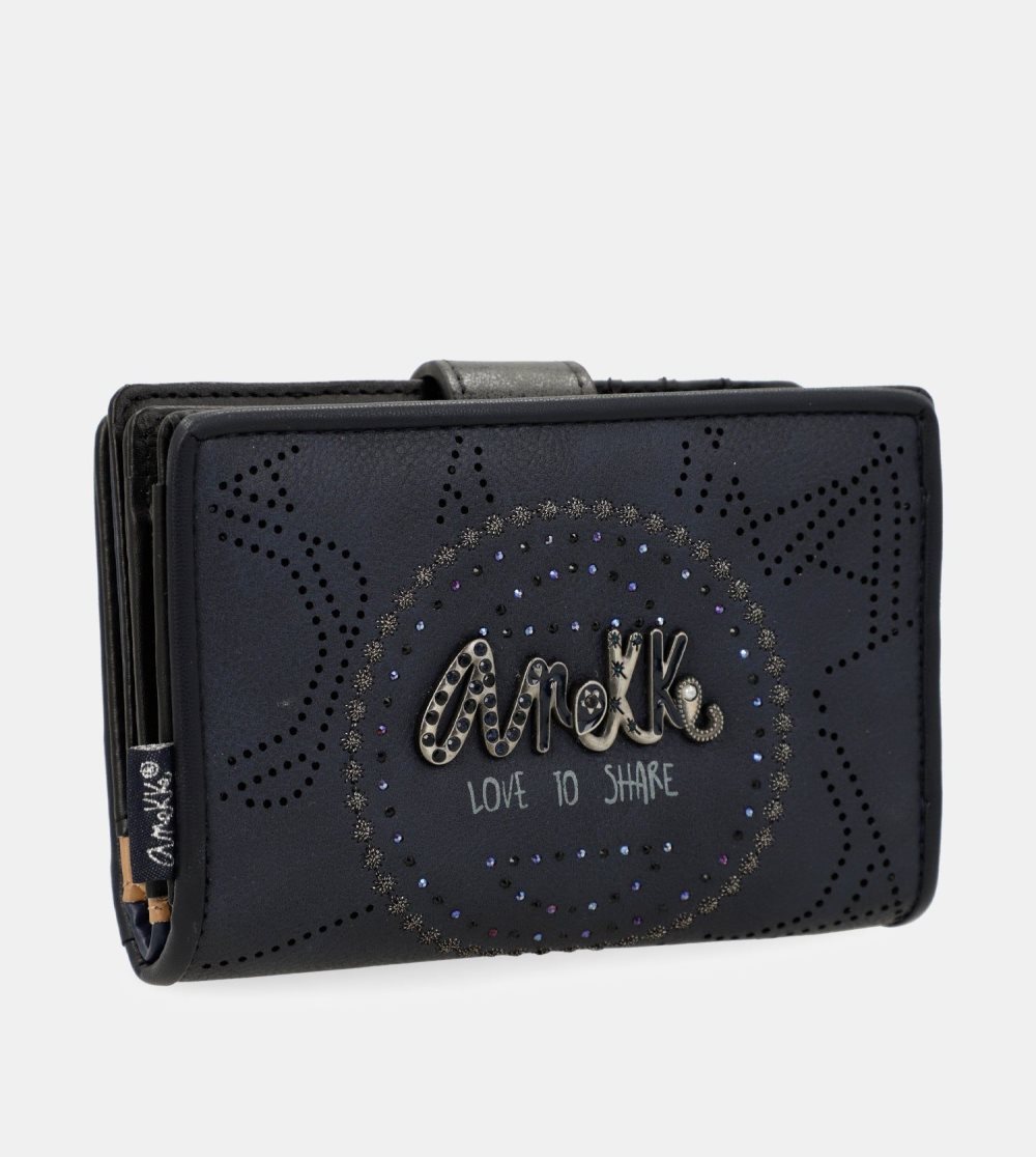 Női Anekke Studio Navy Blue Small Rfid Wallet Pénztárca | UIGPSR-463